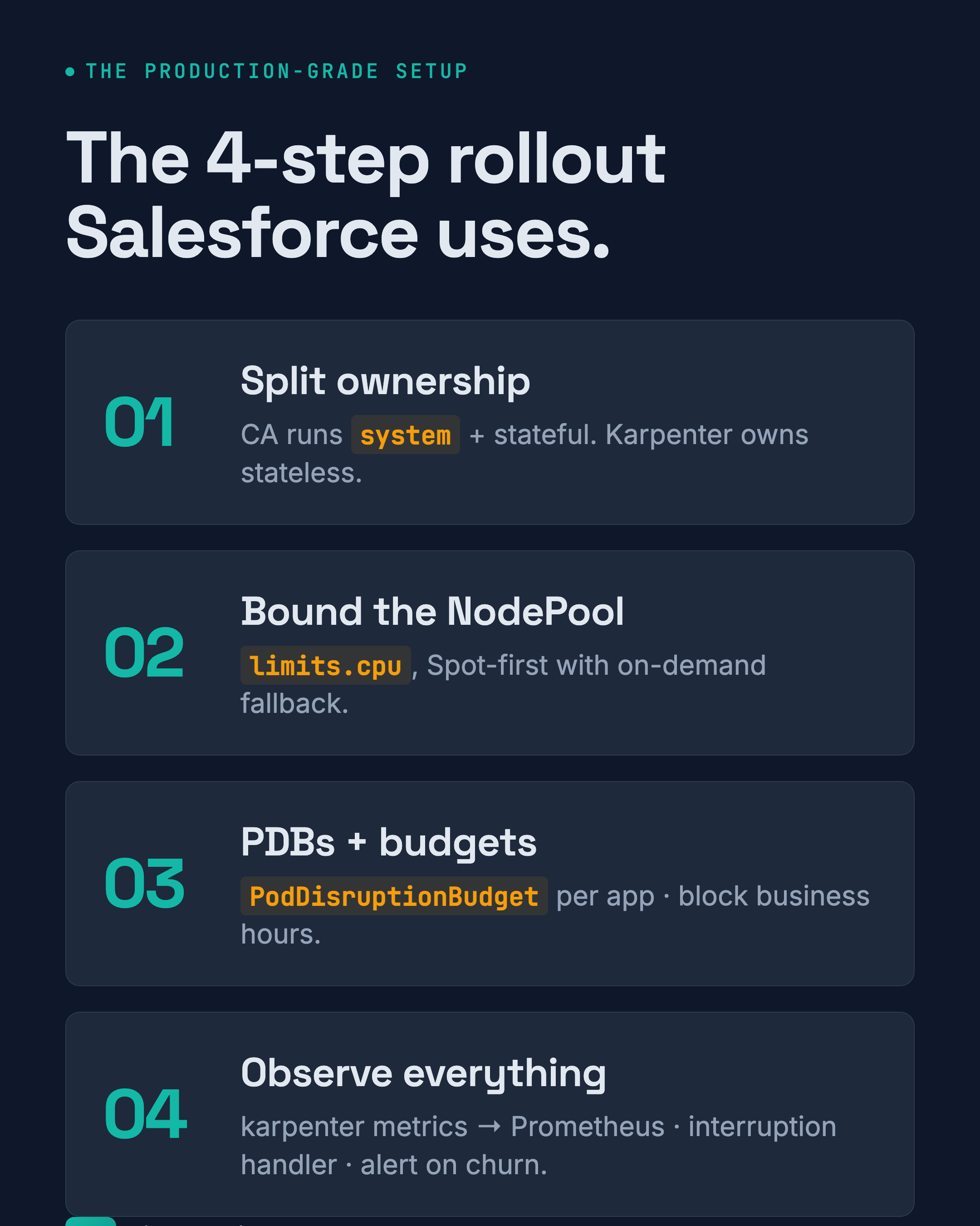 4-step rollout — how Salesforce staged the migration